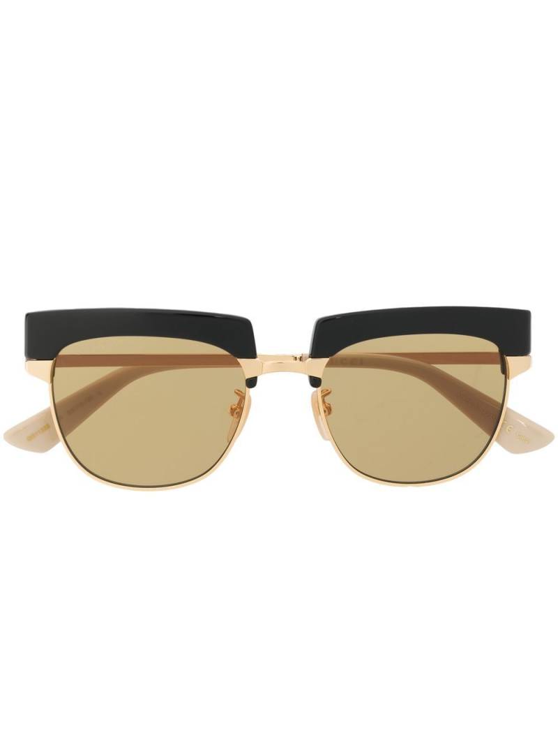 Gucci Eyewear interchangeable-rim round sunglasses - Gold von Gucci Eyewear