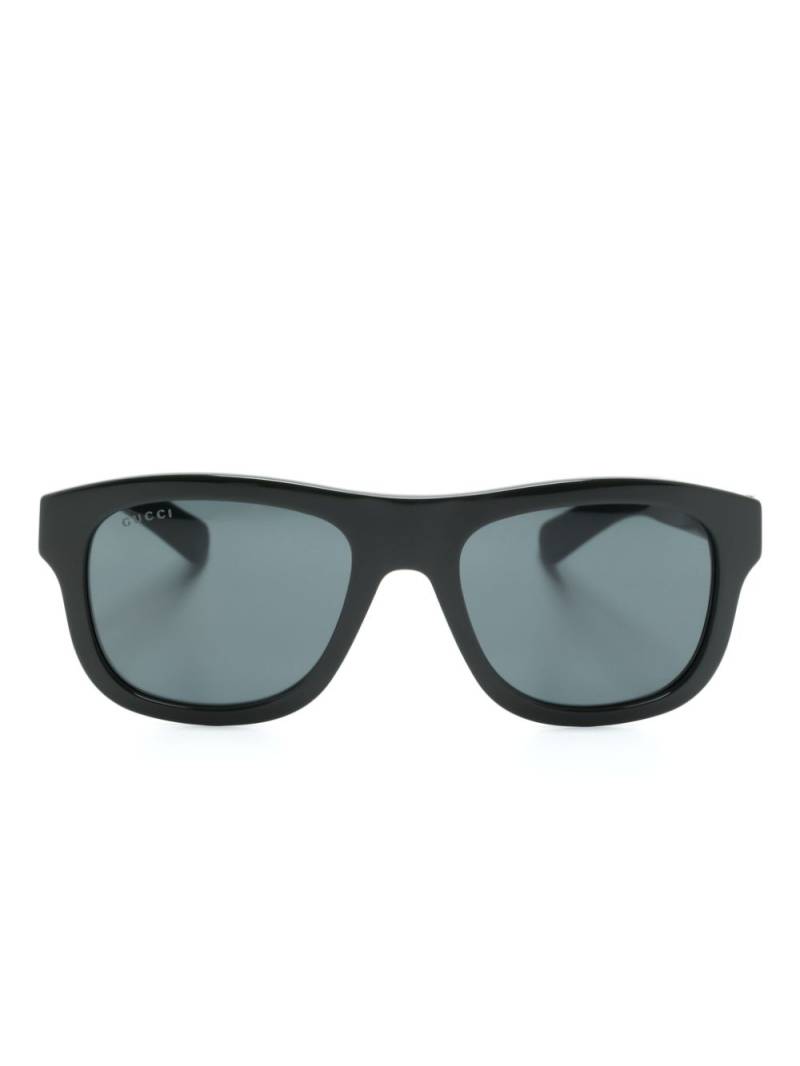 Gucci Eyewear logo-debossed wayfarer-frame sunglasses - Green von Gucci Eyewear