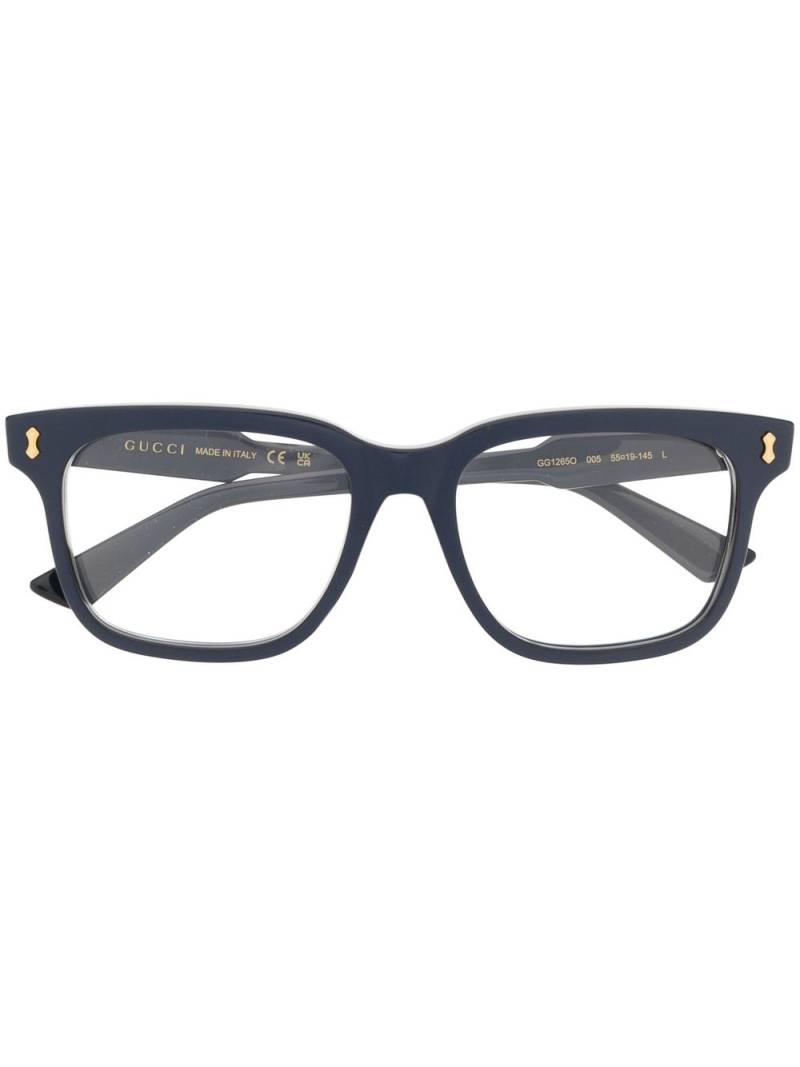 Gucci Eyewear logo-detail glasses - Blue von Gucci Eyewear