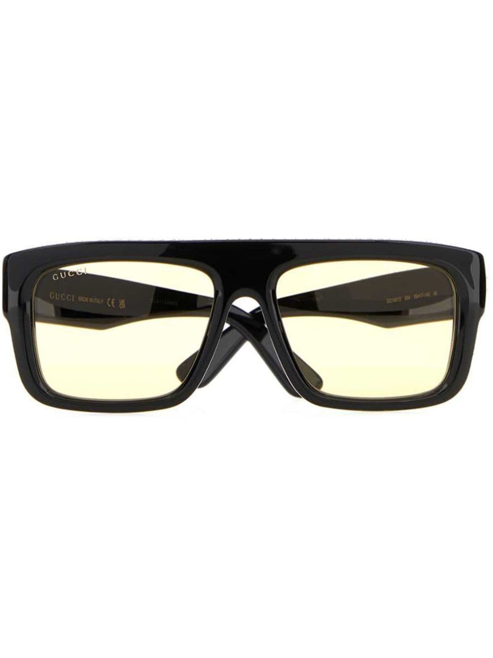 Gucci Eyewear logo-engraved rectangle-frame sunglasses - Black von Gucci Eyewear