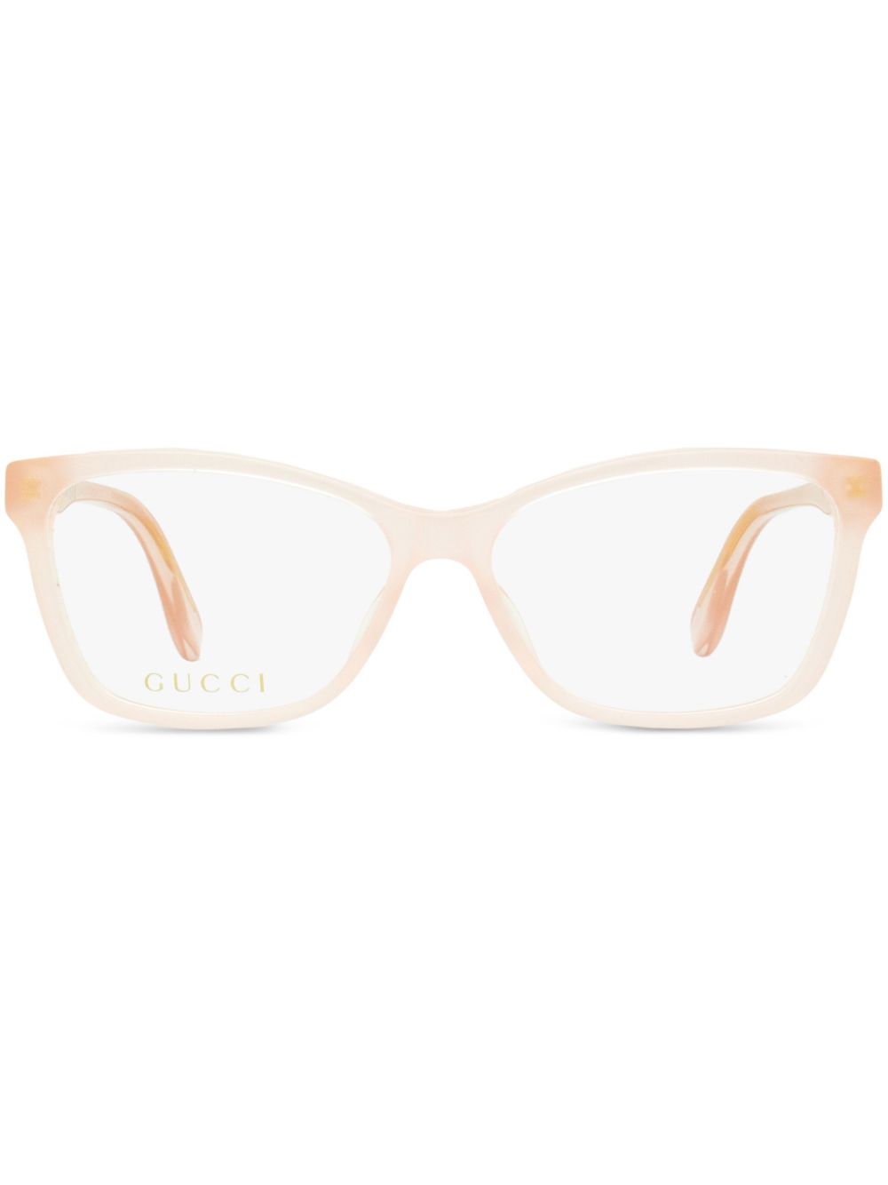 Gucci Eyewear logo-plaque rectangular-frame glasses - Pink von Gucci Eyewear