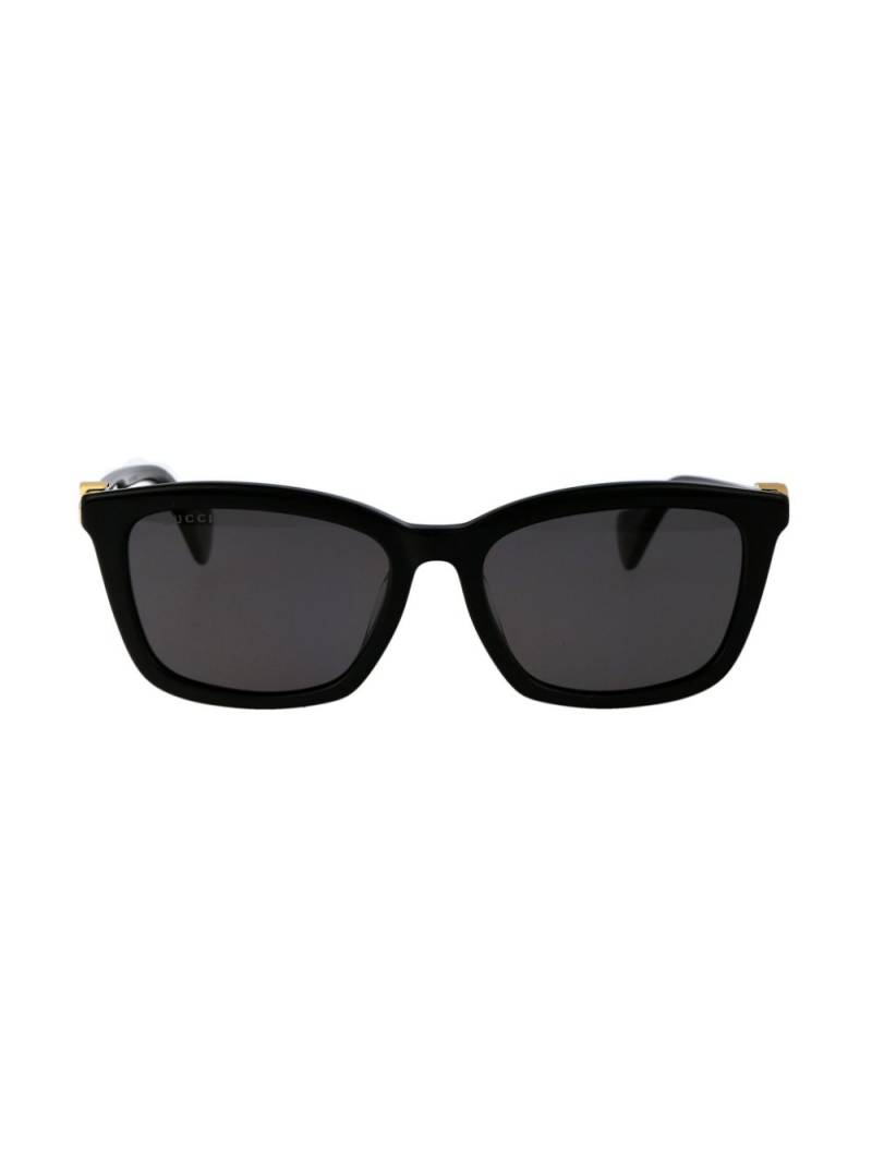 Gucci Eyewear logo-plaque square-frame sunglasses - Black von Gucci Eyewear