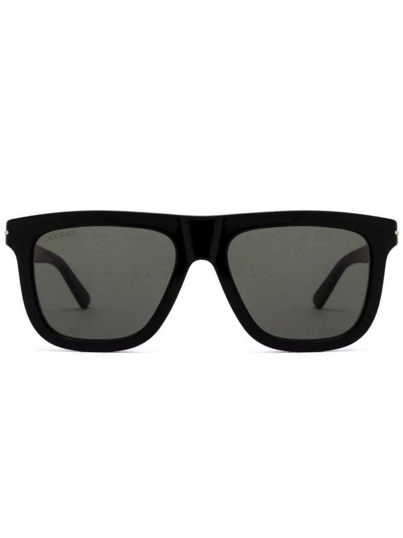 Gucci Eyewear logo-plaque wayfarer-frame sunglasses - Black von Gucci Eyewear