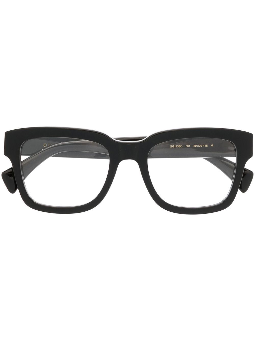 Gucci Eyewear logo-print arm glasses - Black von Gucci Eyewear