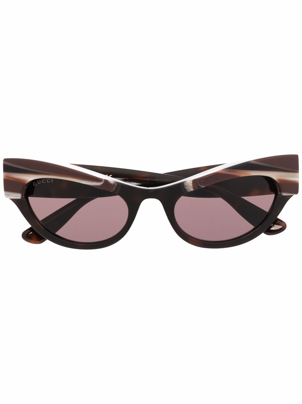 Gucci Eyewear logo-print cat eye-frame sunglasses - Brown von Gucci Eyewear