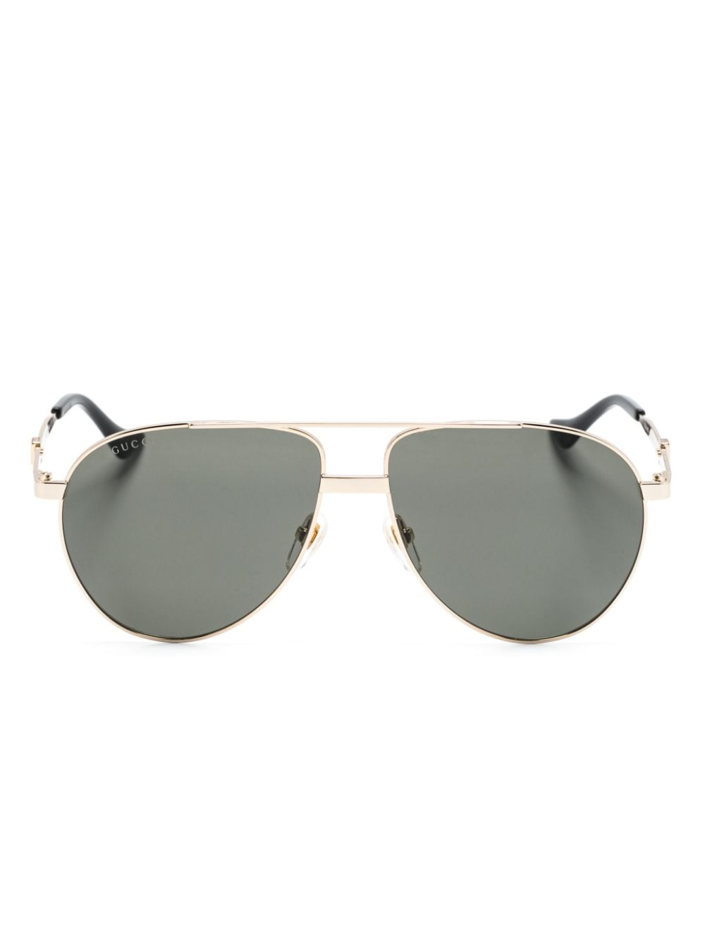 Gucci Eyewear enamel-Web pilot-frame sunglasses - Gold von Gucci Eyewear