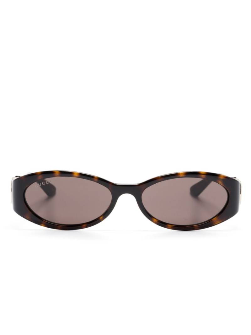 Gucci Eyewear oval-frame sunglasses - Brown von Gucci Eyewear