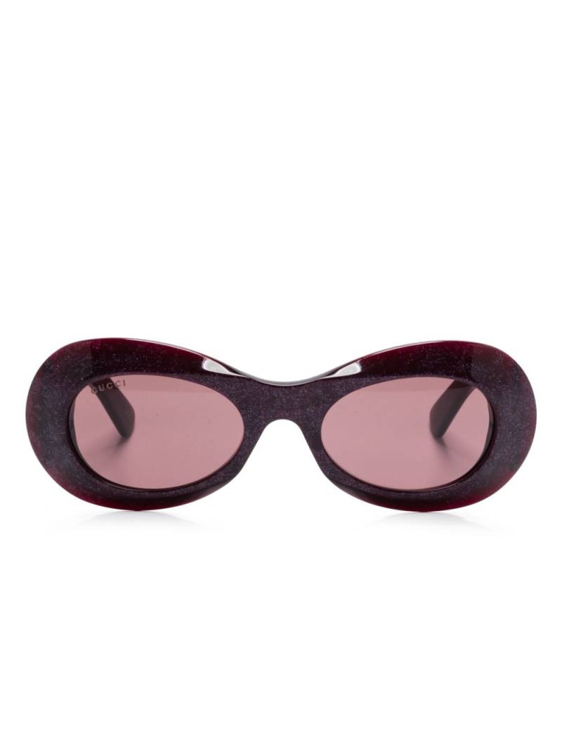 Gucci Eyewear oval-frame sunglasses - Purple von Gucci Eyewear