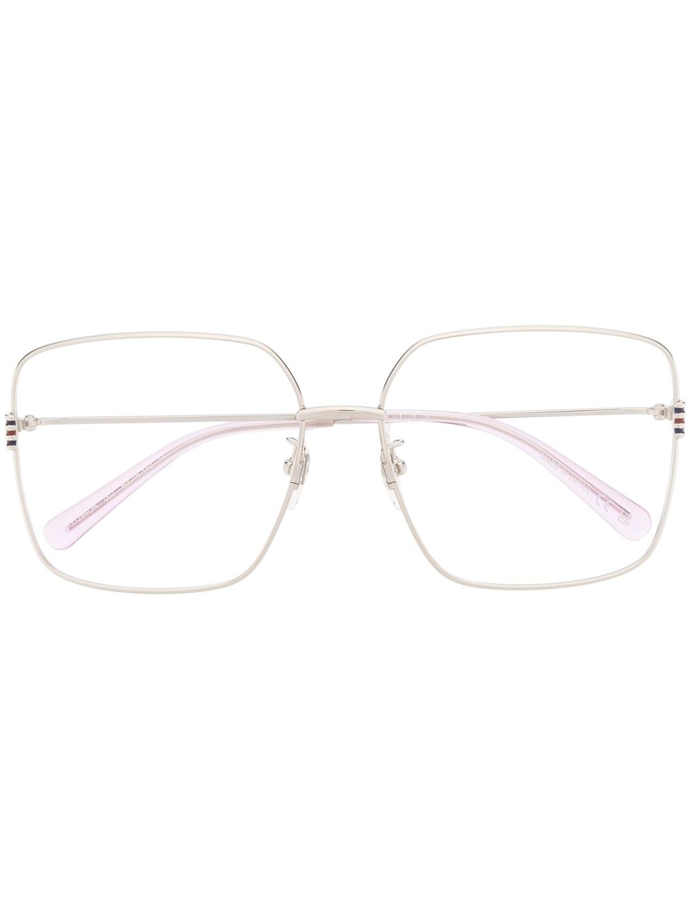 Gucci Eyewear oversize-frame glasses - Silver von Gucci Eyewear