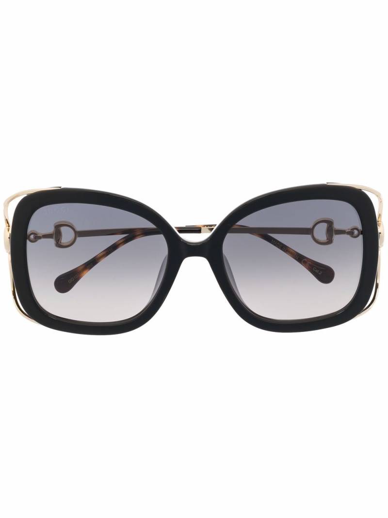 Gucci Eyewear oversize frame sunglasses - Black von Gucci Eyewear