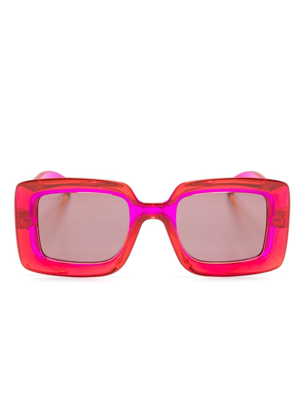 Gucci Eyewear oversize-frame sunglasses - Red von Gucci Eyewear