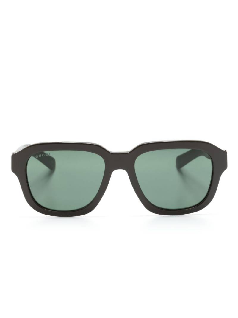 Gucci Eyewear oversize square-frame sunglasses - Brown von Gucci Eyewear