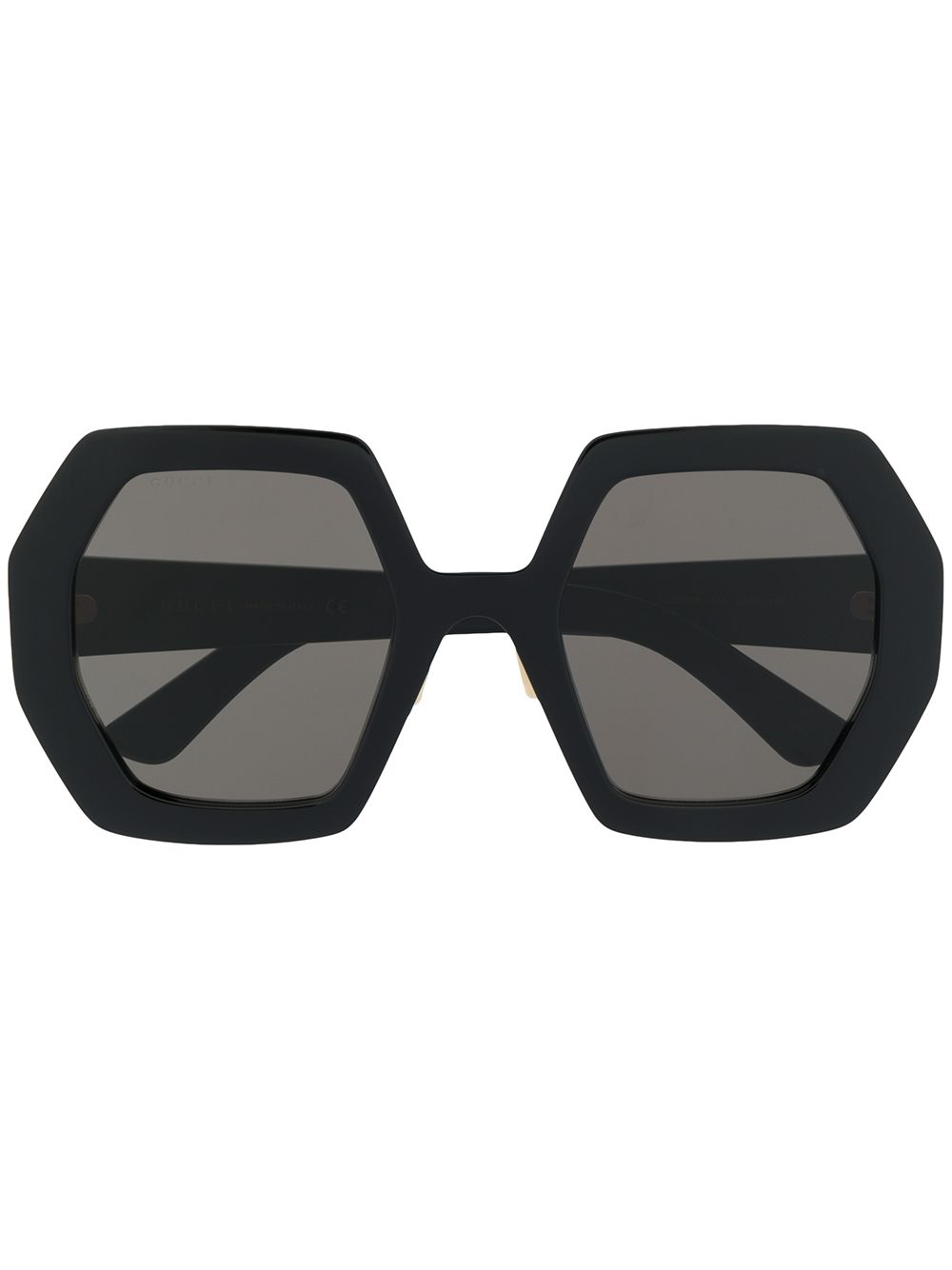 Gucci Eyewear oversized heptagon-frame sunglasses - Black von Gucci Eyewear