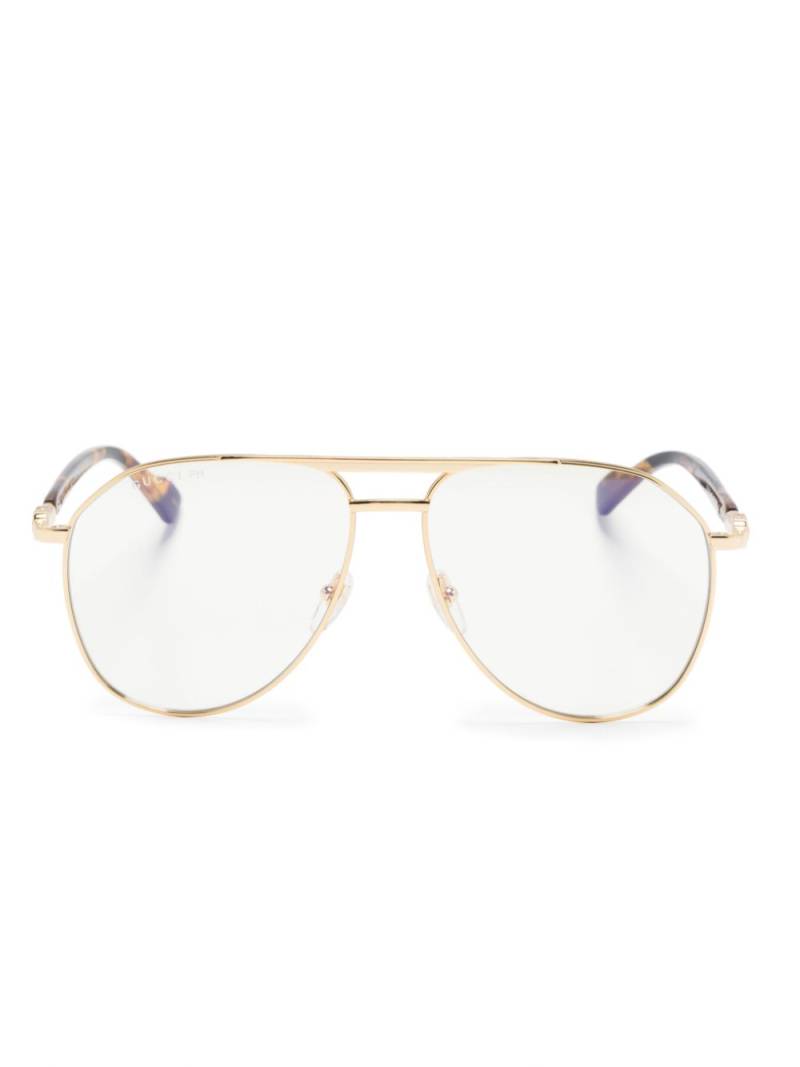 Gucci Eyewear pilot-frame glasses - Gold von Gucci Eyewear