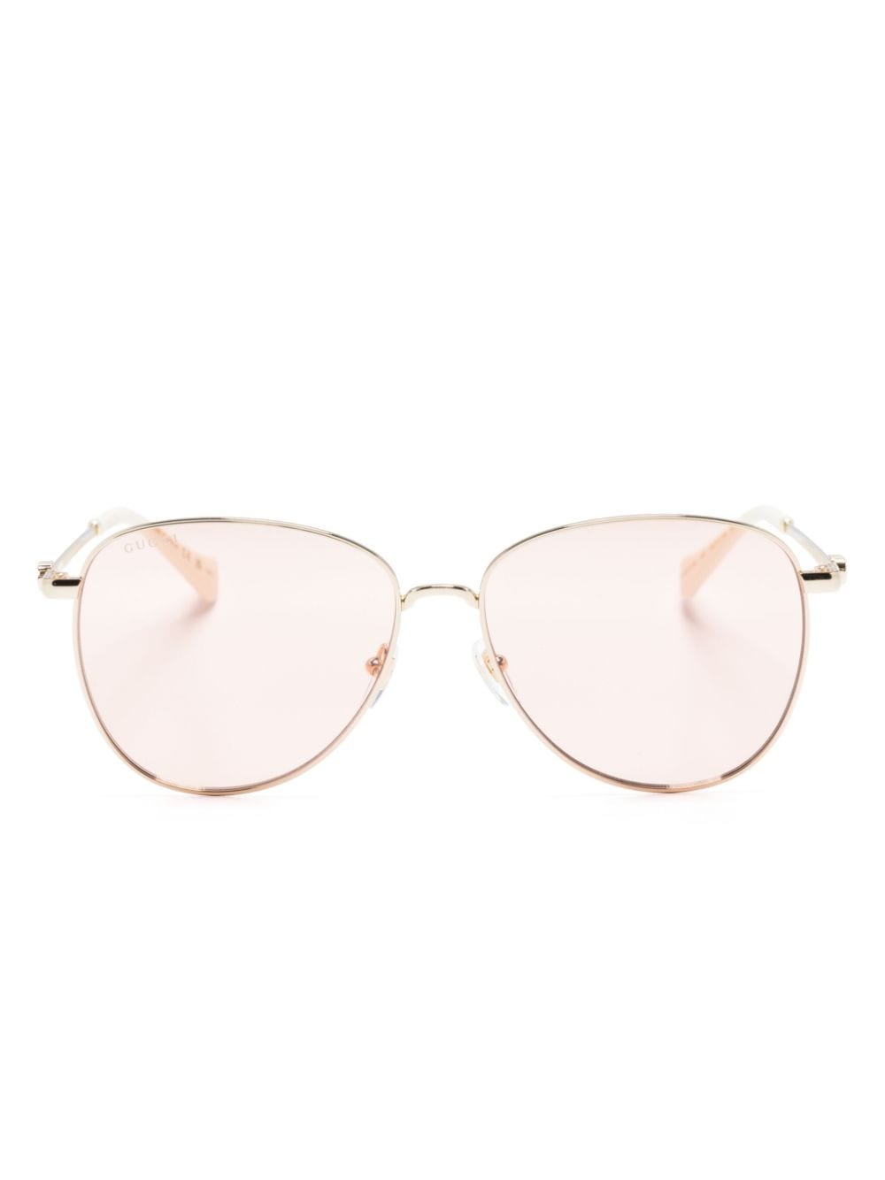 Gucci Eyewear pilot-frame straight-arms sunglasses - Gold von Gucci Eyewear