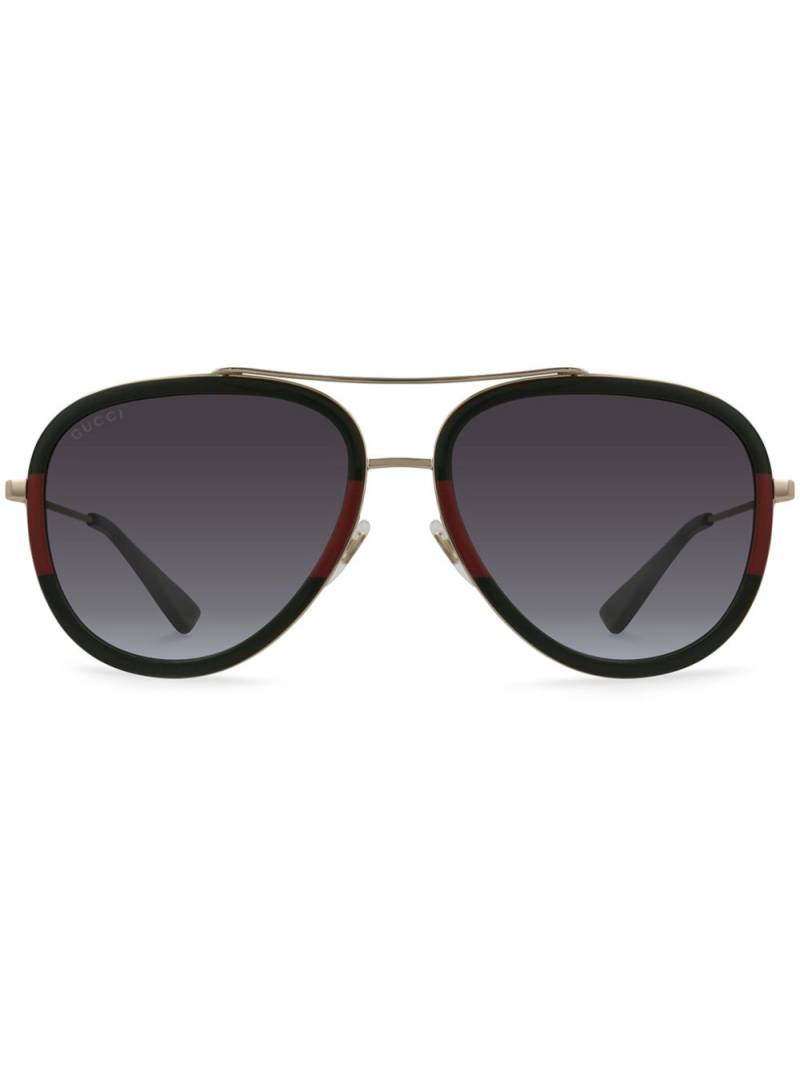 Gucci Eyewear pilot-frame sunglasses - Green von Gucci Eyewear