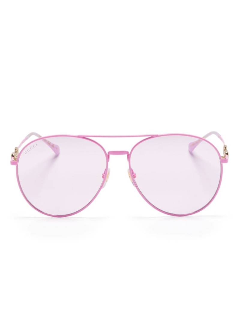 Gucci Eyewear pilot-frame sunglasses - Pink von Gucci Eyewear