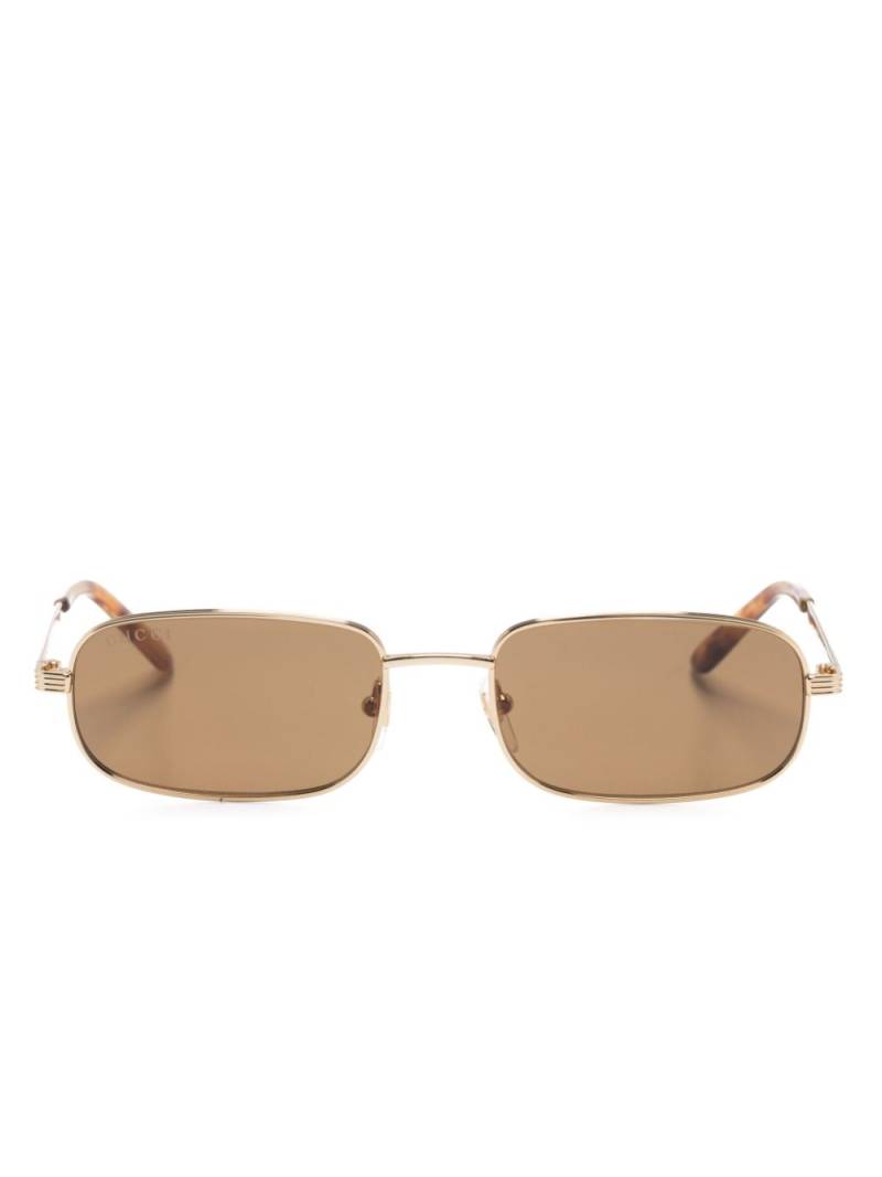 Gucci Eyewear rectangle-frame metal sunglasses - Gold von Gucci Eyewear