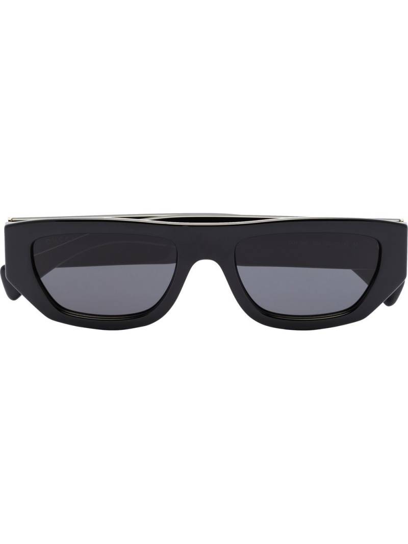 Gucci Eyewear rectangle frame sunglasses - Black von Gucci Eyewear