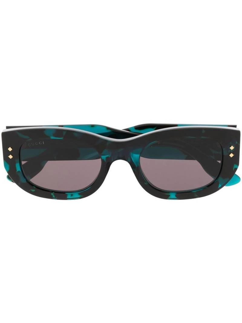 Gucci Eyewear rectangle-frame sunglasses - Blue von Gucci Eyewear