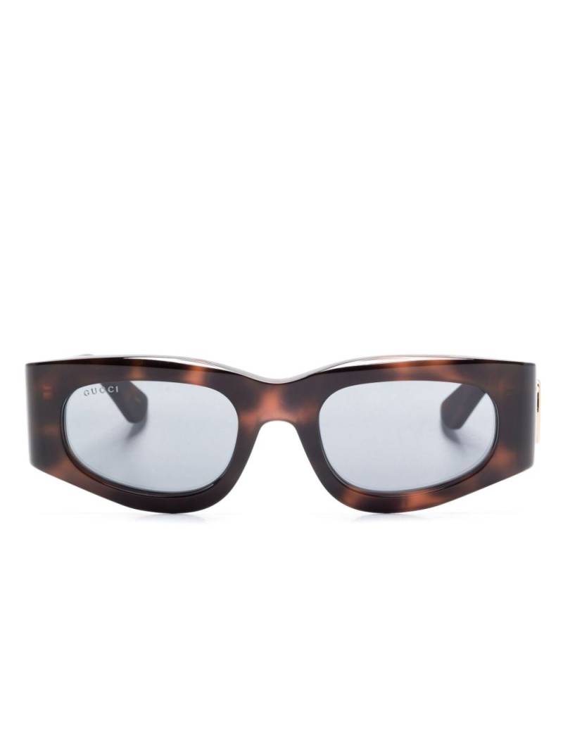 Gucci Eyewear rectangle-frame sunglasses - Brown von Gucci Eyewear