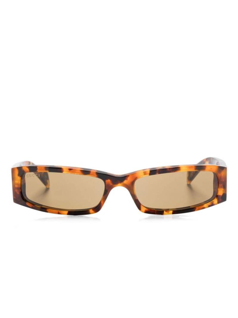 Gucci Eyewear rectangle-frame sunglasses - Brown von Gucci Eyewear