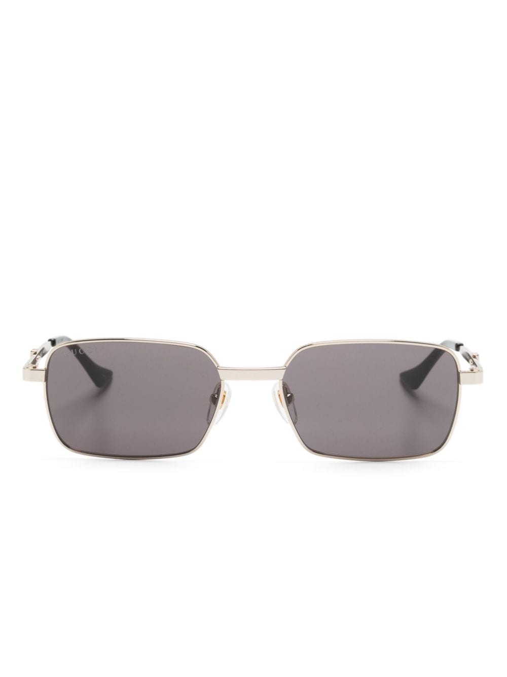 Gucci Eyewear rectangle-frame sunglasses - Gold von Gucci Eyewear