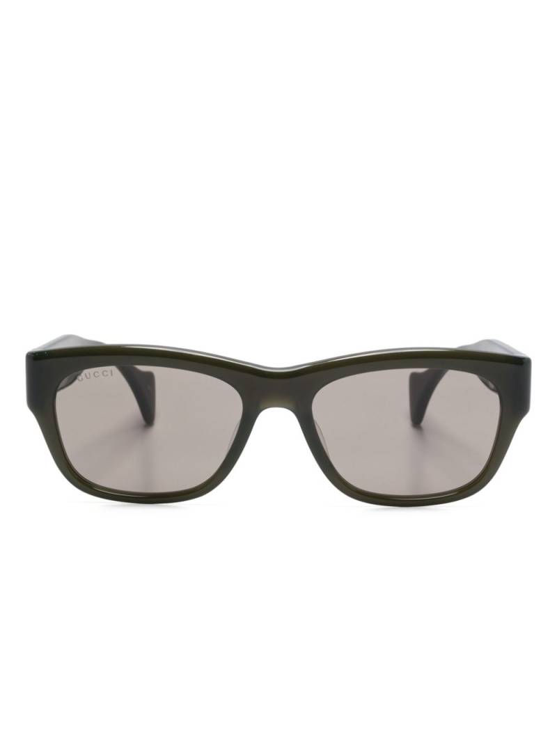 Gucci Eyewear rectangle-frame sunglasses - Green von Gucci Eyewear