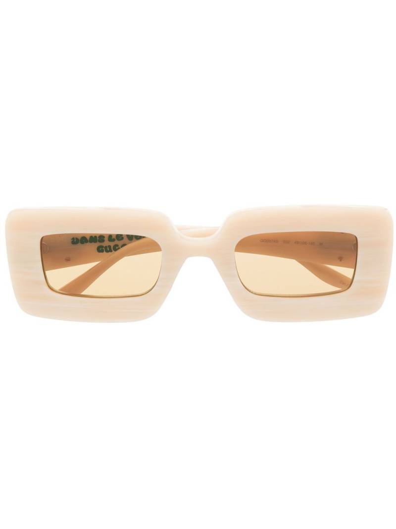 Gucci Eyewear rectangle frame sunglasses - Neutrals von Gucci Eyewear