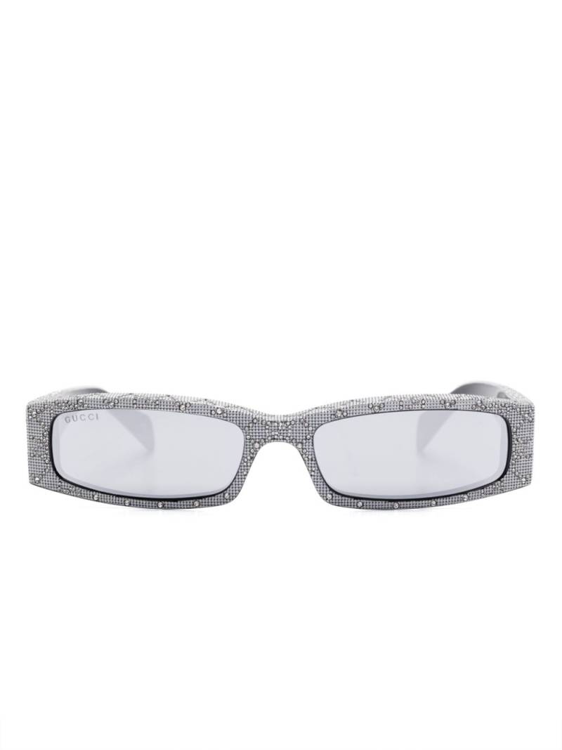 Gucci Eyewear rectangle-frame sunglasses - Silver von Gucci Eyewear