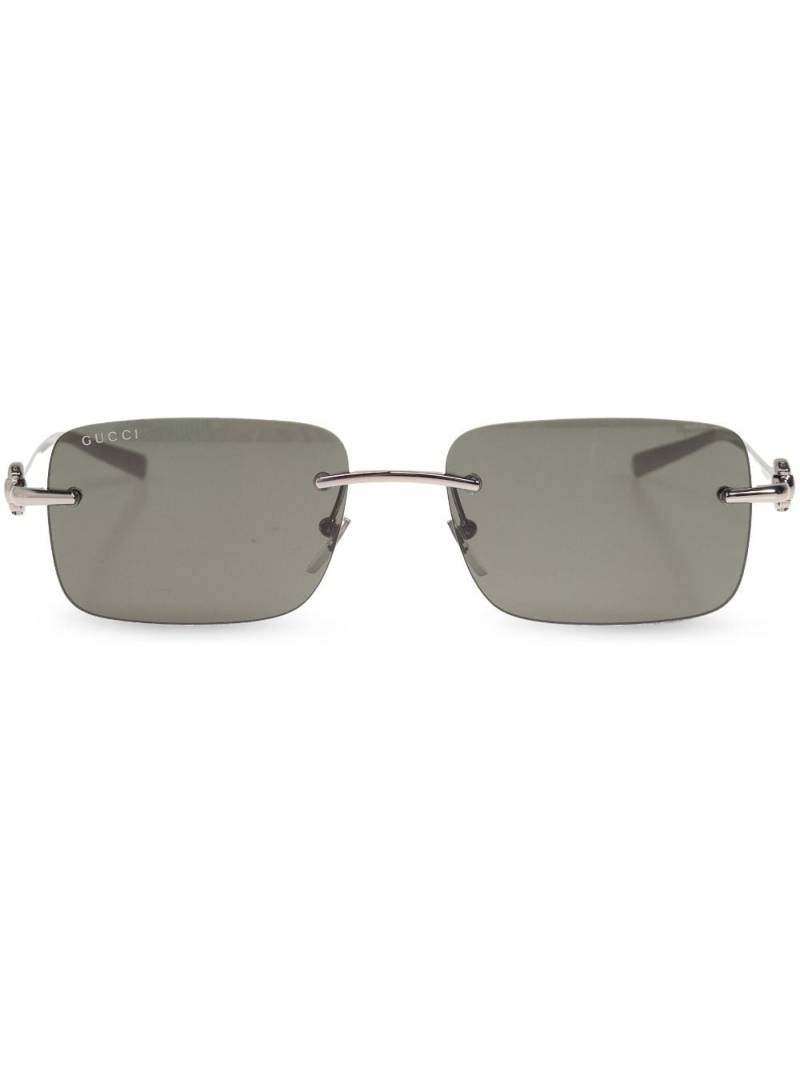 Gucci Eyewear rectangle-frame sunglasses - Silver von Gucci Eyewear