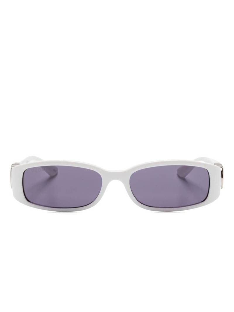 Gucci Eyewear rectangle-frame sunglasses - White von Gucci Eyewear