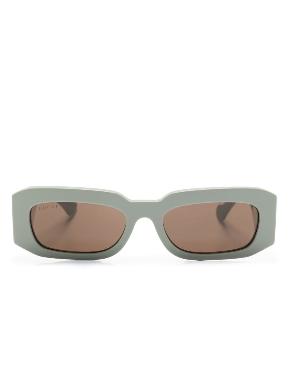 Gucci Eyewear rectangle-frame tinted sunglasses - Green von Gucci Eyewear