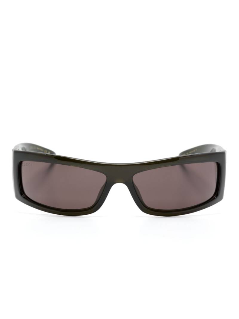 Gucci Eyewear rectangular-frame tinted sunglasses - Brown von Gucci Eyewear