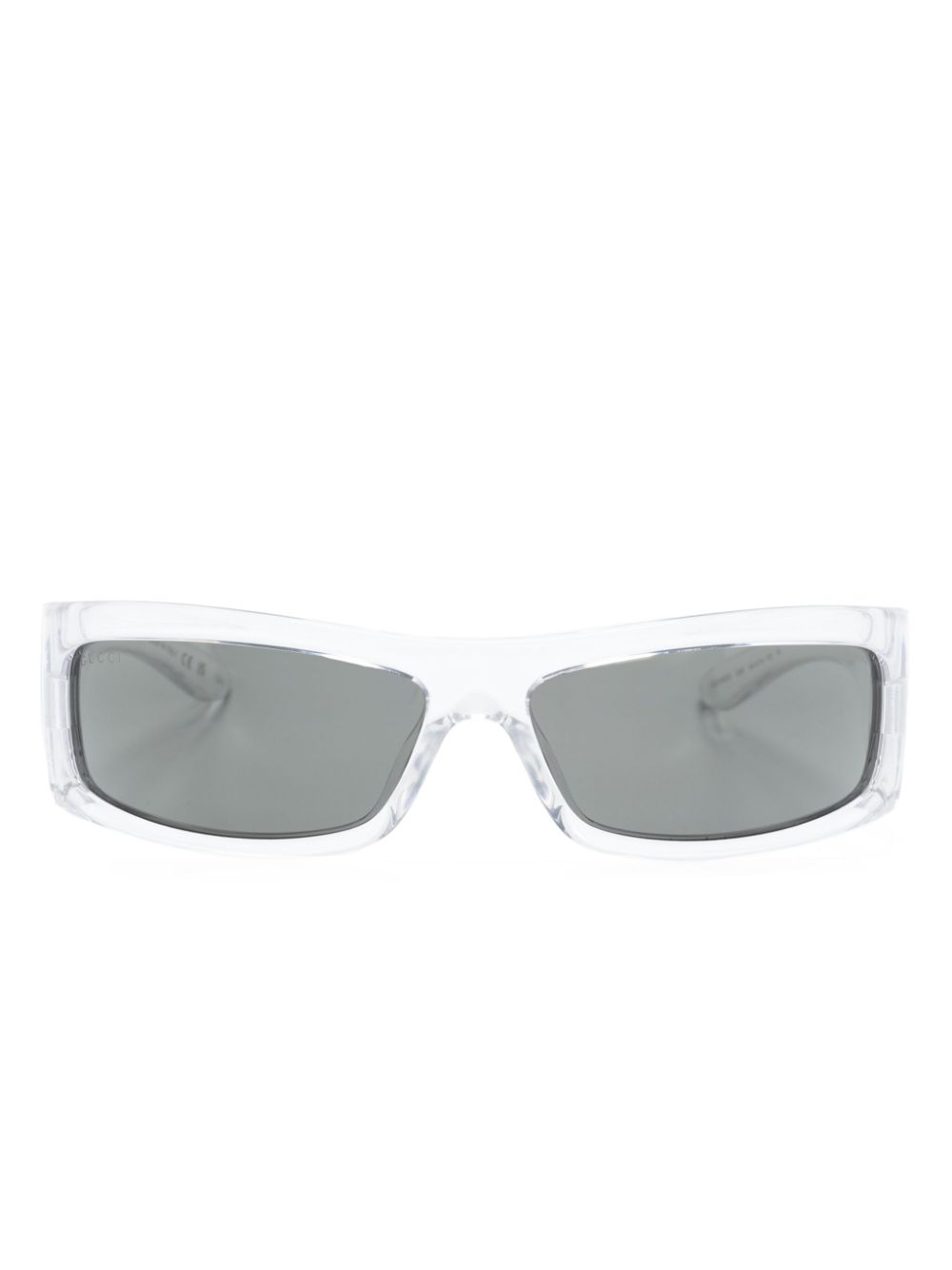 Gucci Eyewear rectangular-frame tinted sunglasses - White von Gucci Eyewear