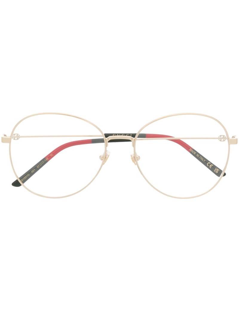 Gucci Eyewear round frame glasses - Gold von Gucci Eyewear