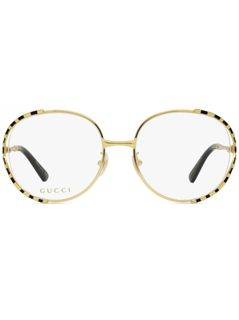 Gucci Eyewear round frame glasses - Gold von Gucci Eyewear