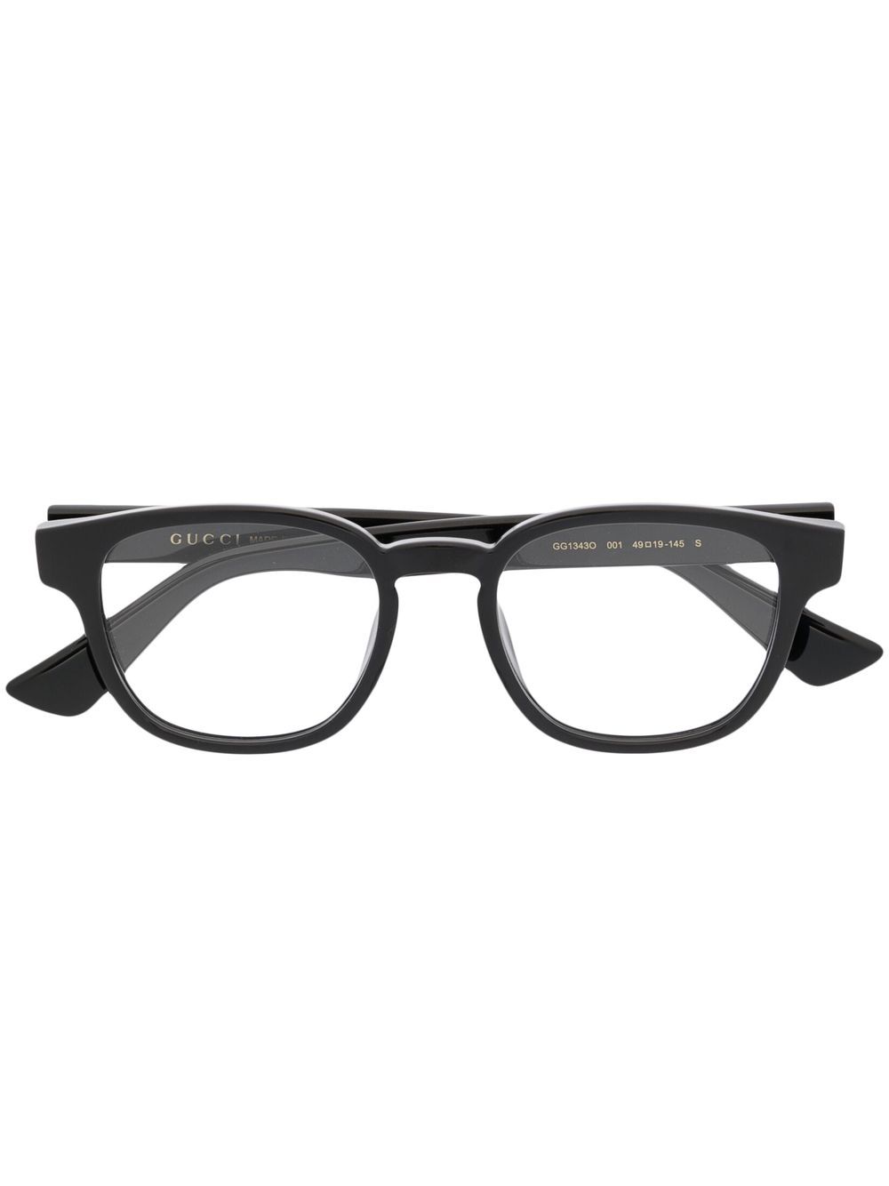 Gucci Eyewear round-frame logo glasses - Black von Gucci Eyewear