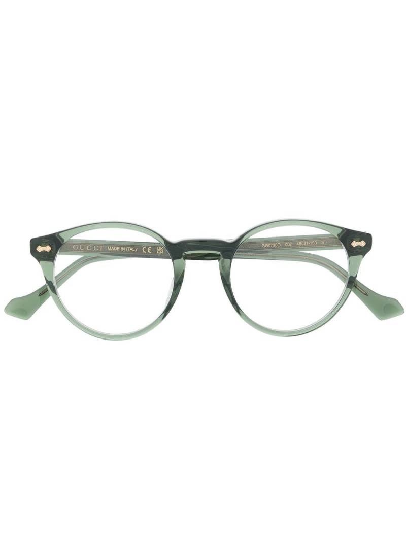 Gucci Eyewear round frame optical glasses - Green von Gucci Eyewear