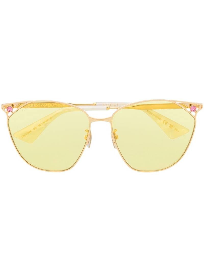 Gucci Eyewear round-frame sunglasses - Gold von Gucci Eyewear