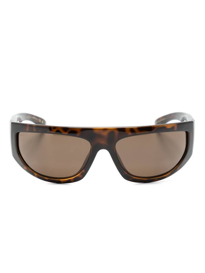 Gucci Eyewear shield-frame sunglasses - Brown von Gucci Eyewear