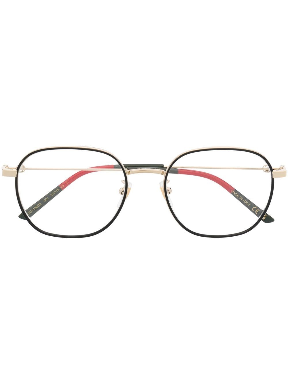 Gucci Eyewear square Interlocking G logo glasses - Gold von Gucci Eyewear