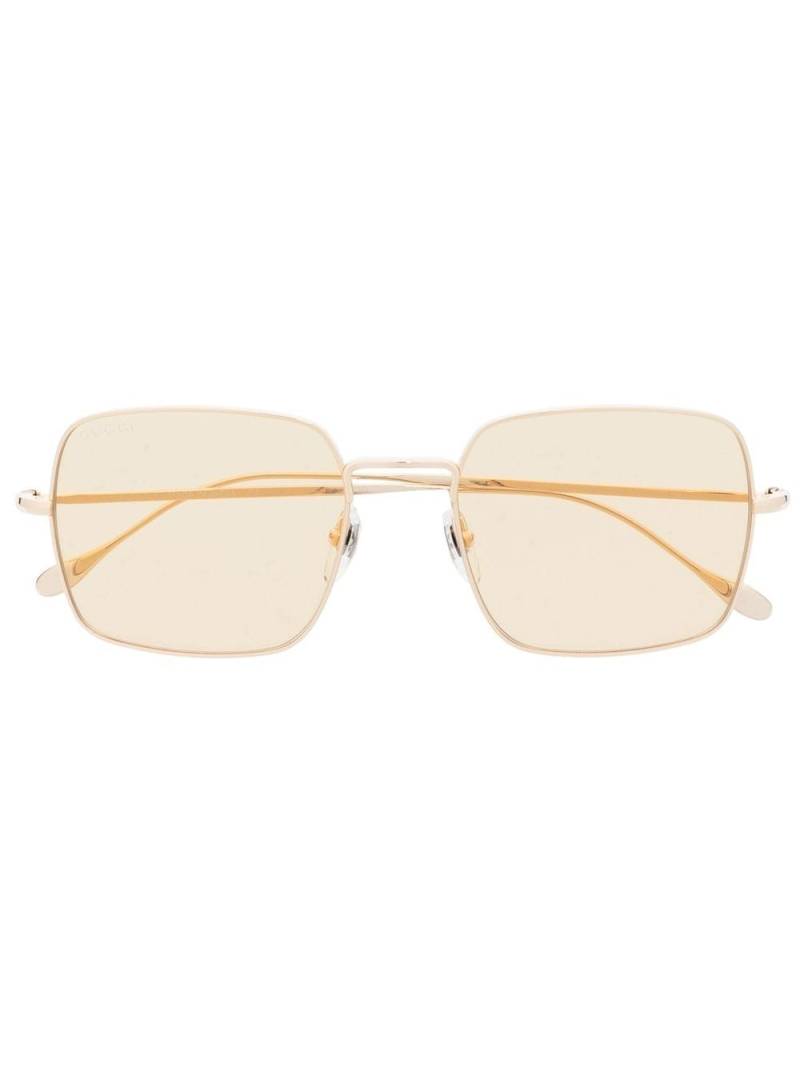 Gucci Eyewear square frame sunglasses - Gold von Gucci Eyewear