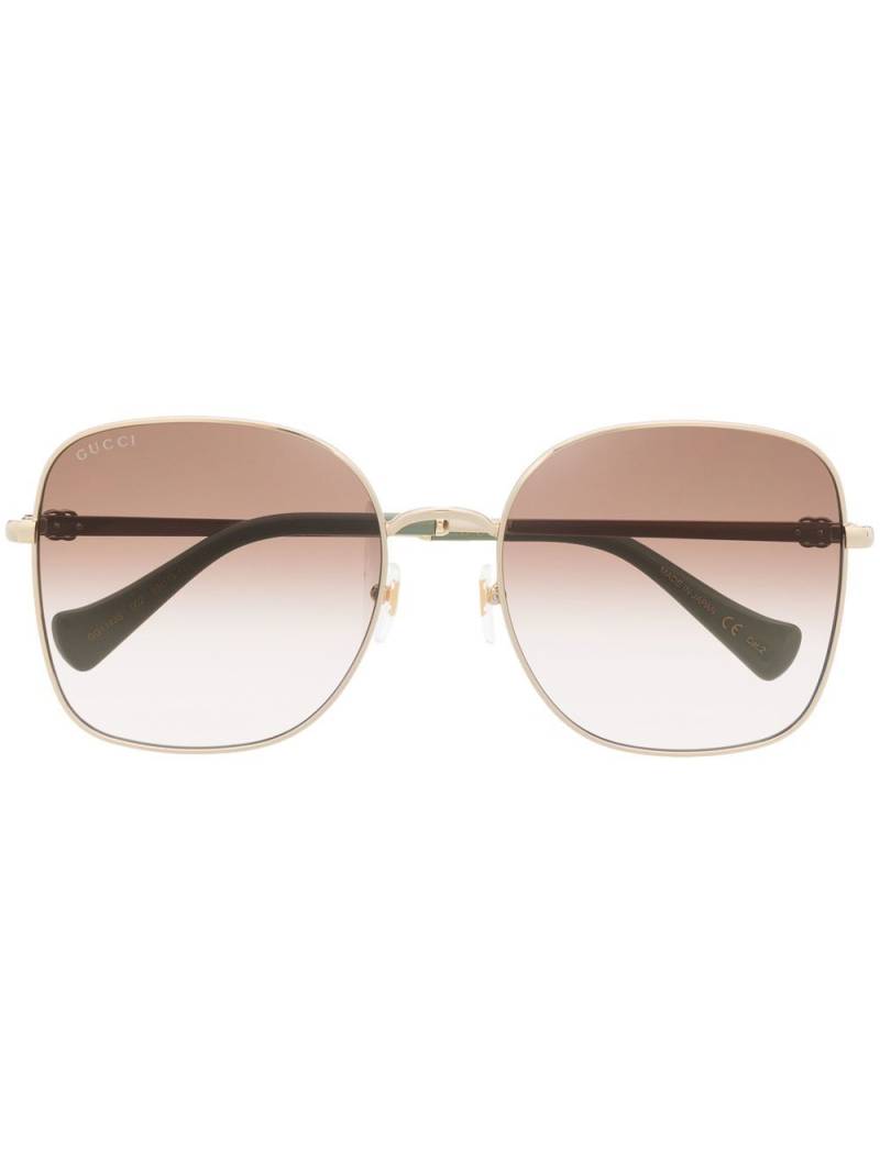 Gucci Eyewear square-frame sunglasses - Gold von Gucci Eyewear