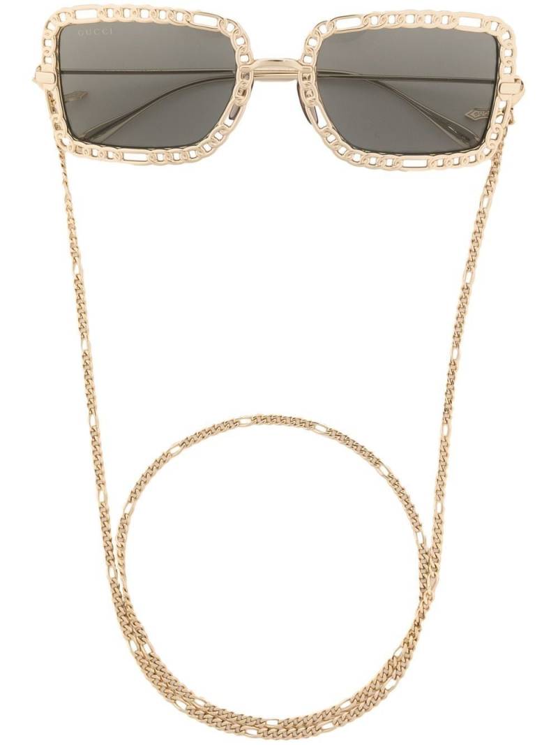 Gucci Eyewear square-frame tinted sunglasses - Gold von Gucci Eyewear