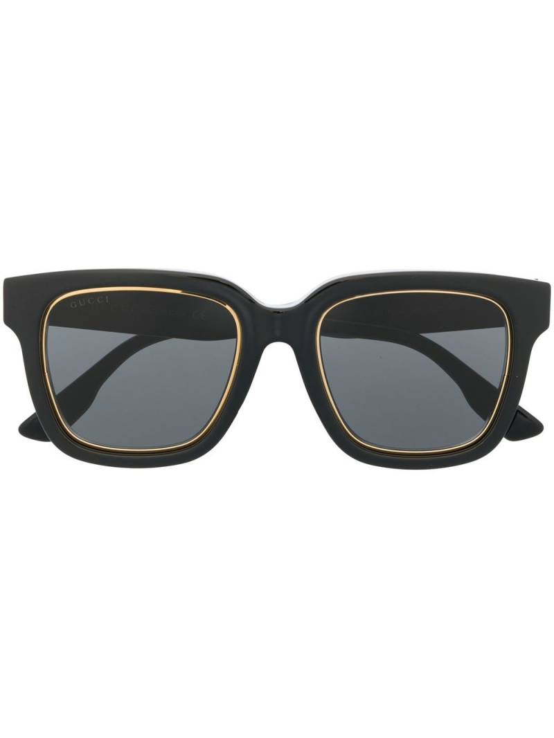 Gucci Eyewear square tinted sunglasses - Black von Gucci Eyewear