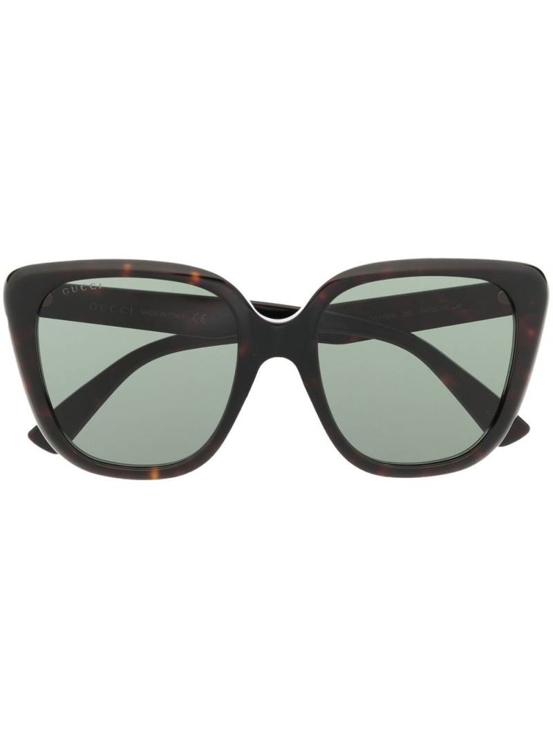 Gucci Eyewear tortoiseshell-effect square-frame sunglasses - Brown von Gucci Eyewear