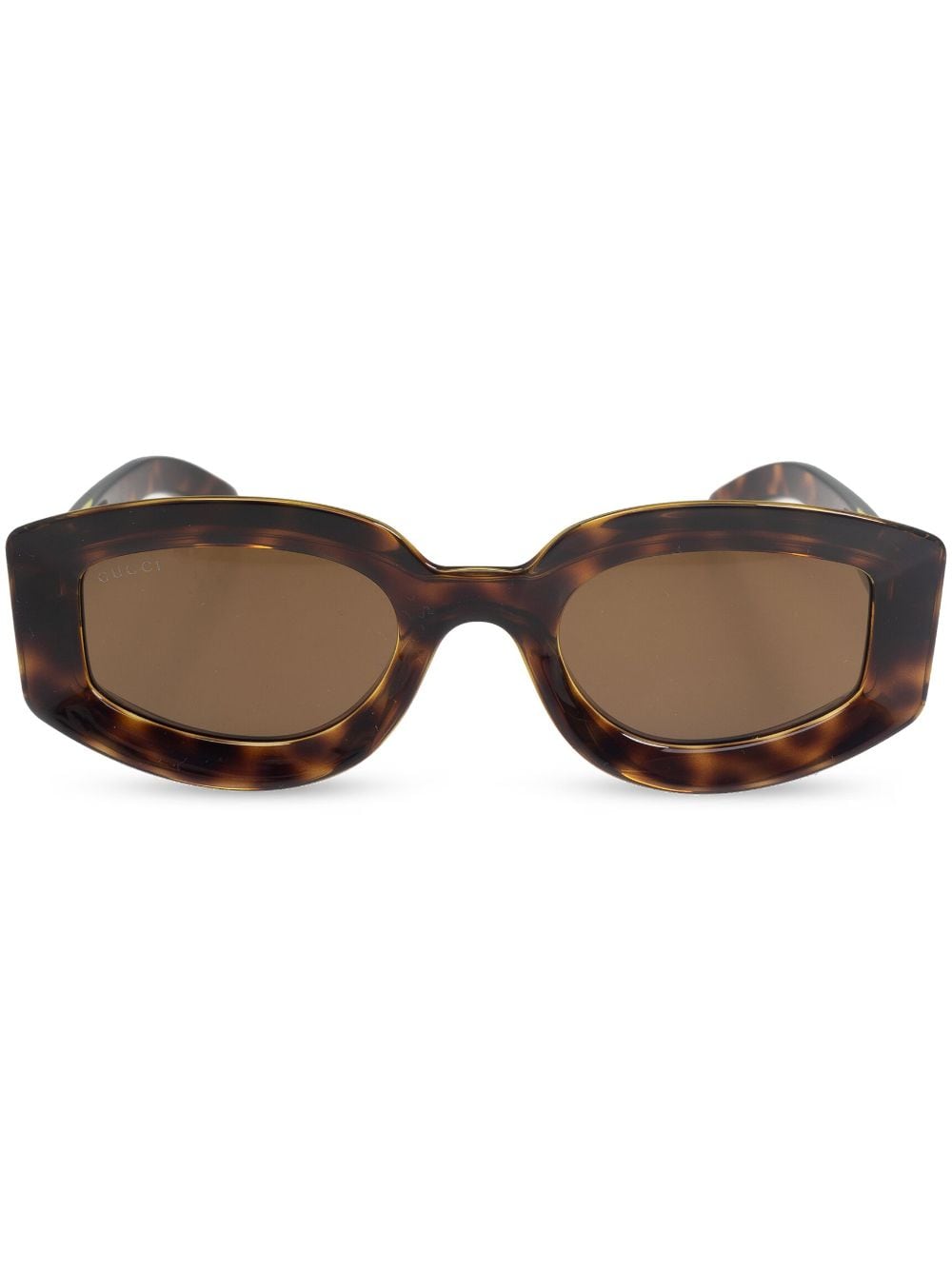 Gucci Eyewear tortoiseshell geometric-frame sunglasses - Brown von Gucci Eyewear