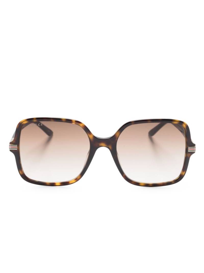 Gucci Eyewear tortoiseshell oversize-frame sunglasses - Brown von Gucci Eyewear