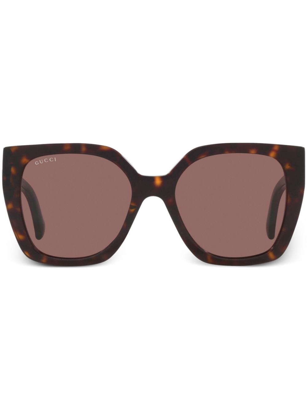 Gucci Eyewear tortoiseshell oversized-frame sunglasses - Green von Gucci Eyewear